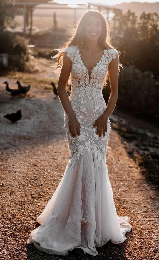 Bride In 2023 Mermaid Lace Wedding Dress. - How Many Months Before The Wedding Should I Get Wedding Dress Alterations?